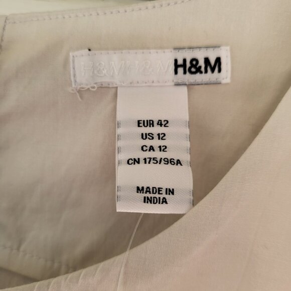 H&M Women's Sheath Dress size 12 Grey Black White NWT - Picture 3 of 7